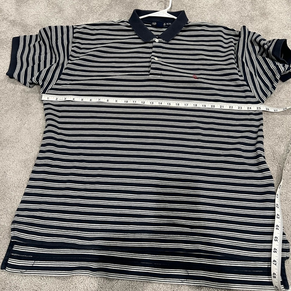 Vintage Nautica Polo Mens XL Navy White Red Logo 90s - Picture 4 of 6